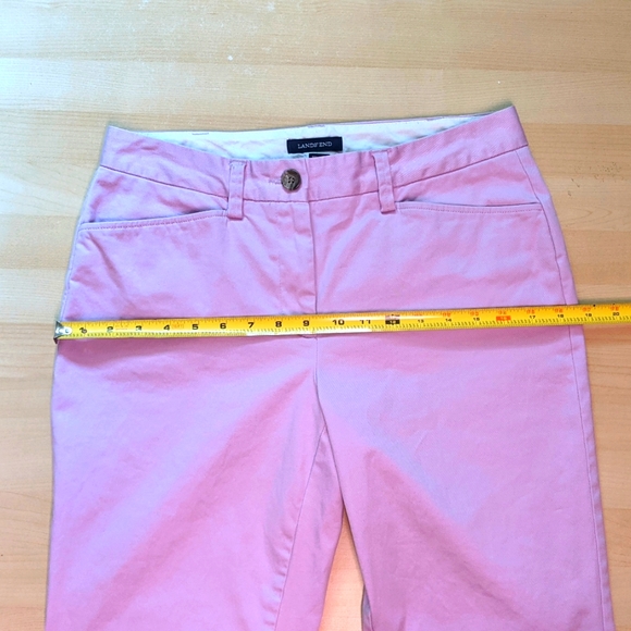 Lands' End Pink Cropped Pants, 6 - Picture 5 of 8